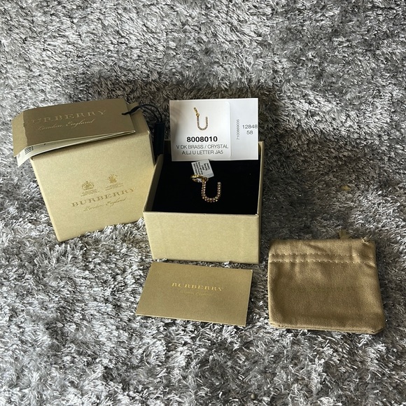 Burberry Accessories - NWT/NIB- Authentic Burberry U
Letter Crystal charm